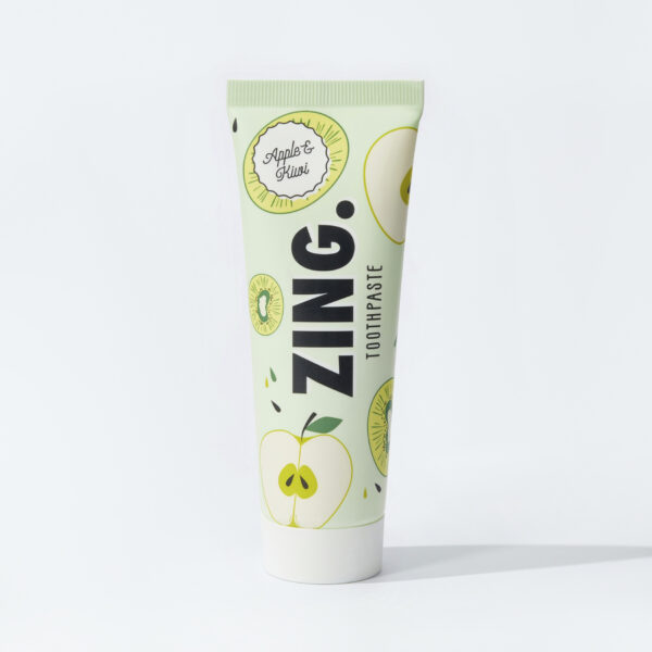 ZING Hap+ balinanti dantų pasta obuolio ir kivi skonio, 75 ml.