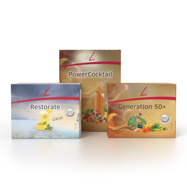 Vitaminų kokteilių rinkinys (Optimal-Set (PowerCocktail, Restorate, Generation 50+)), Citrus