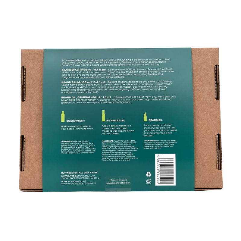 Beardy Beloved Awakening Sicilian Lime Beard Kit Barzdos priežiūros rinkinys, 1vnt - Image 4