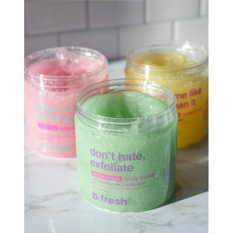 When In Doubt, Buff It Out Fruity Fizz Body Scrub Uogų aromato kūno šveitiklis, 200g - Image 2
