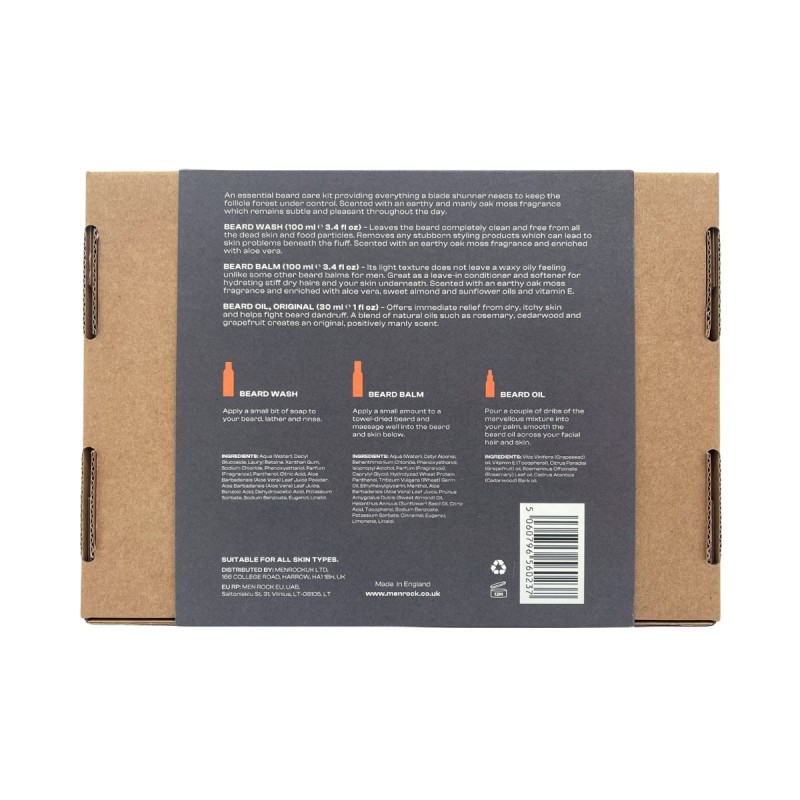 Beardy Beloved Soothing Oak Moss Beard Kit Barzdos priežiūros rinkinys, 1vnt - Image 4