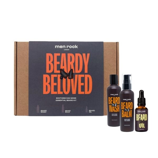Beardy Beloved Soothing Oak Moss Beard Kit Barzdos priežiūros rinkinys, 1vnt
