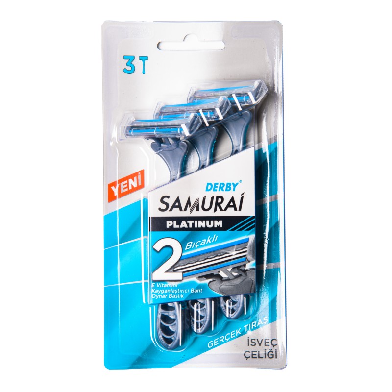 Samurai Platinum 2 Vienkartiniai skusutvai , 3 vnt.
